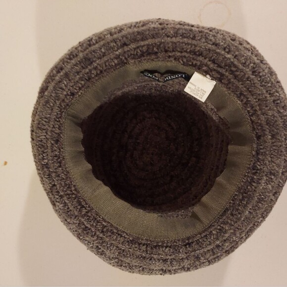 London Fog Woven Knit Bowler Hat Moss Green Size M Vintage - Picture 5 of 13